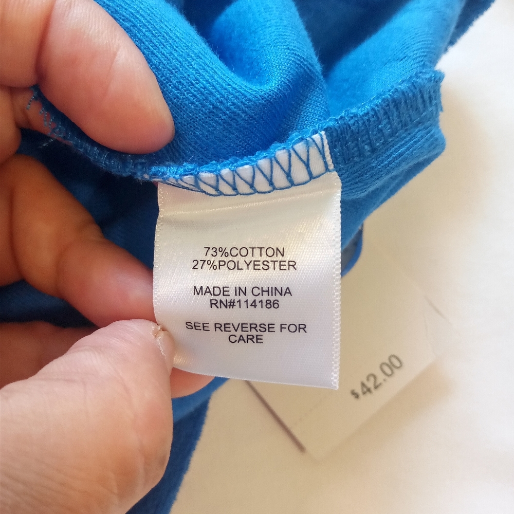 Juicy Couture Sleeves Crop Top Royal Blue Médium - Picture 5 of 6